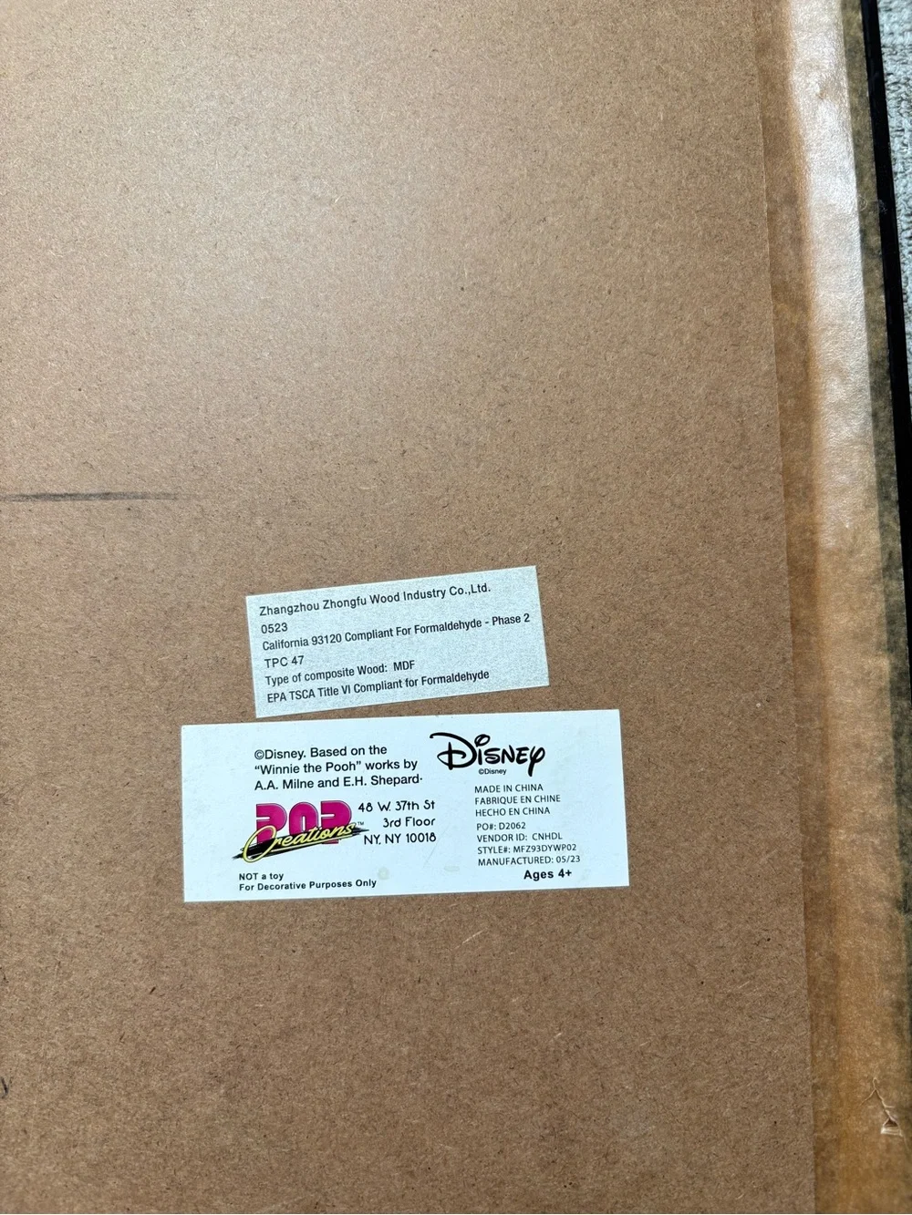 Disney Winnie the Pooh Tree Scene Wall Art - Pink, Green, Brown